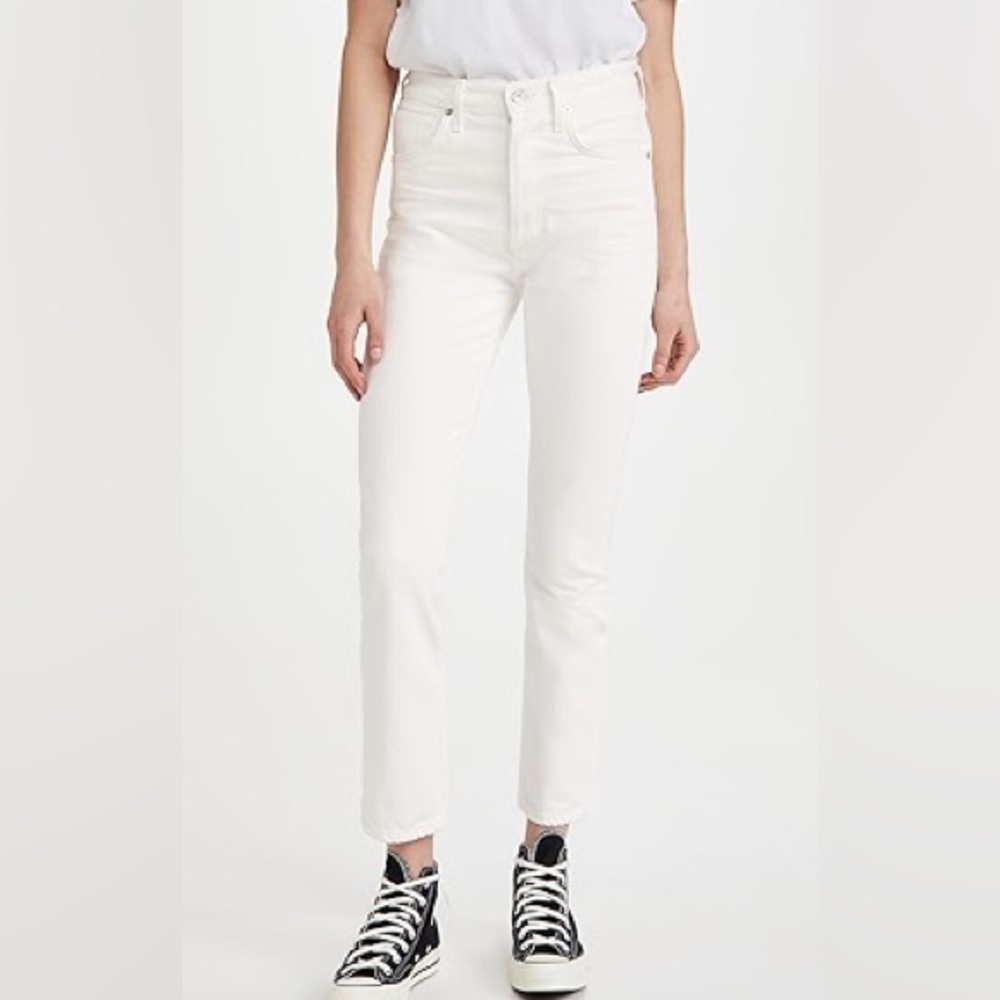 Citizens Of Humanity Olivia Long White High Rise Jeans Size 27